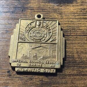 Vintage 1948 Minneapolis Shriners Medal Atlantic City Imperial Council Session